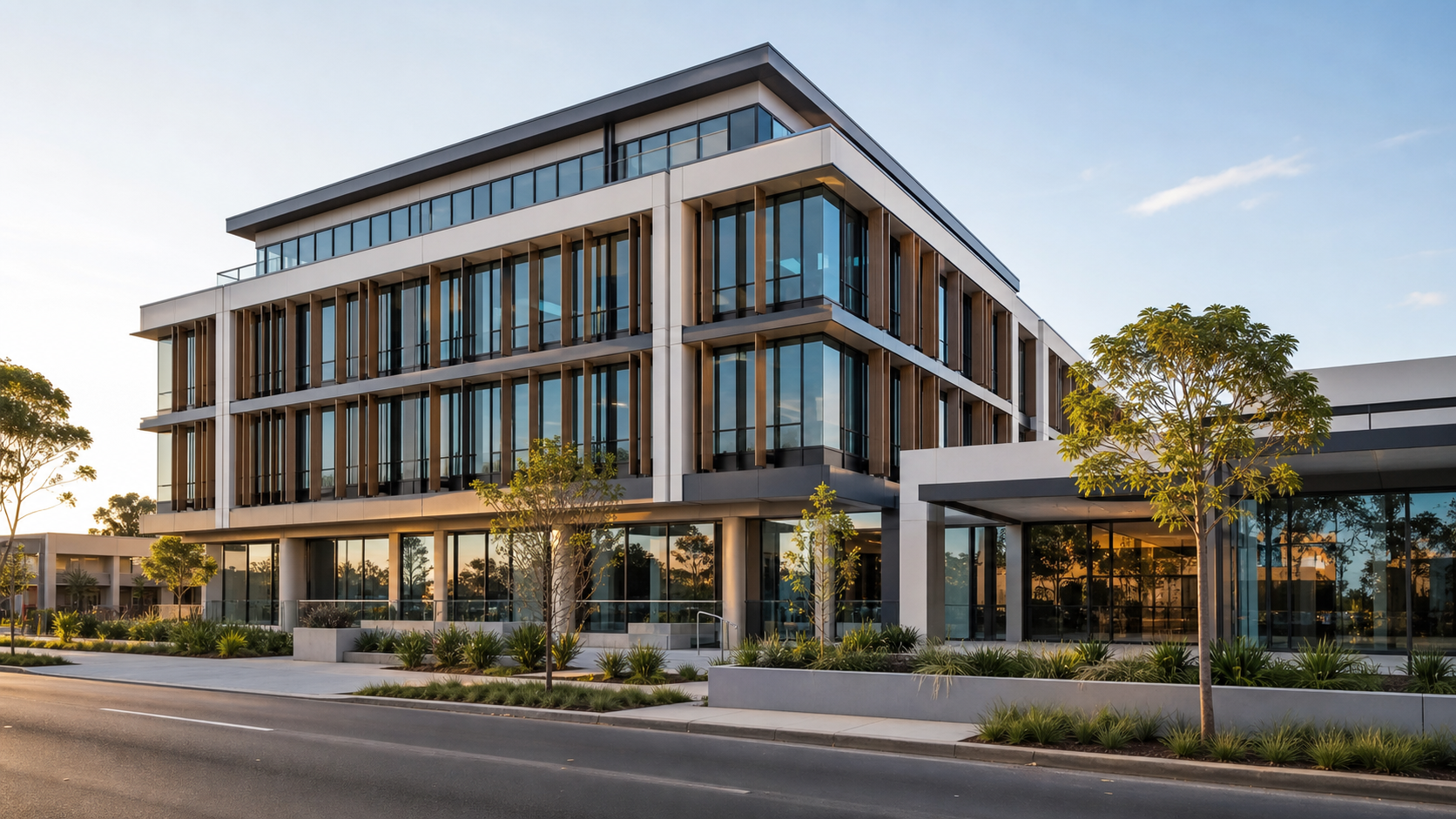 Contemporary commercial office property
